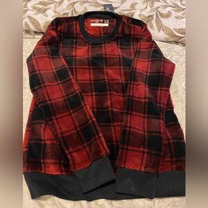 Abercrombie Kids Red and Black Checkered Sleepwear size 11/12 FLEECE